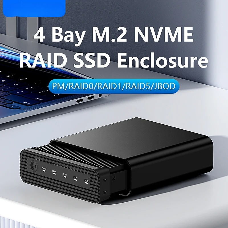 External Ssd - Aluminium M2 4-Bay USB4 Externe NVME