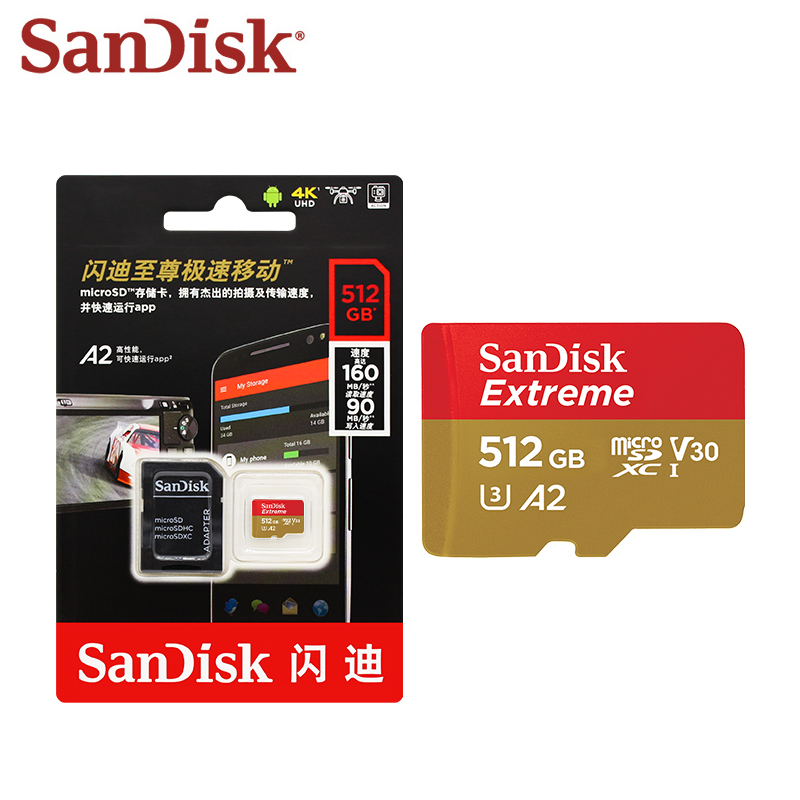Memory Card Ssd - Sandisk Extreme V30 A2 Microsdxc Geheugenkaart