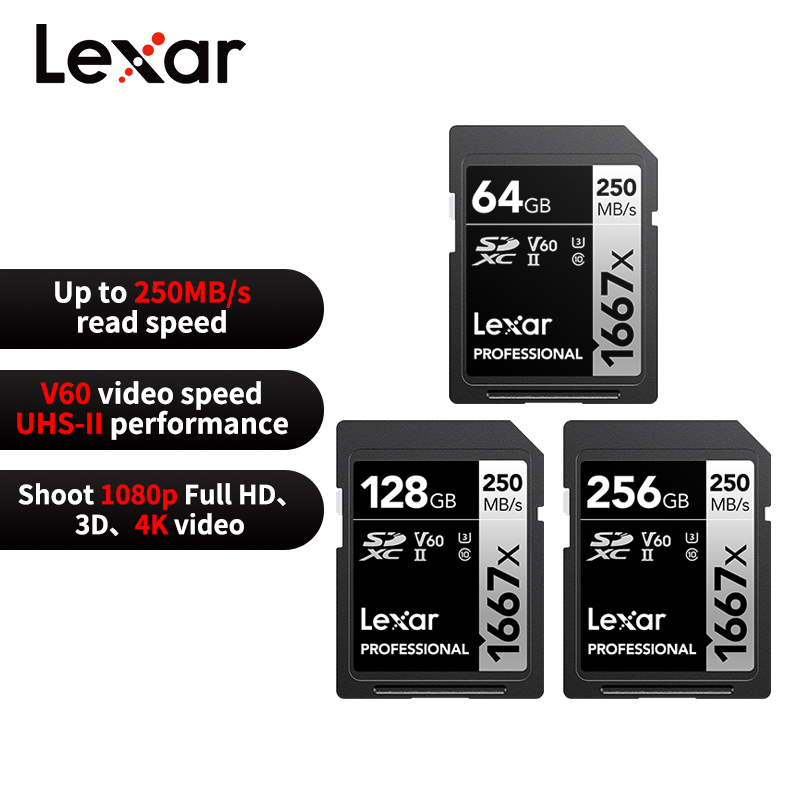Memory Card Ssd - Lexar Professional SD-kaart 1667x 64GB 128GB