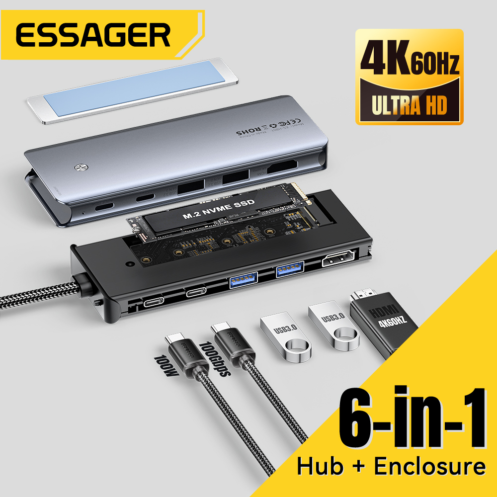 Essager USB C Hub Met M.2 SSD  - Ssd Hard Drive recensie en prijs